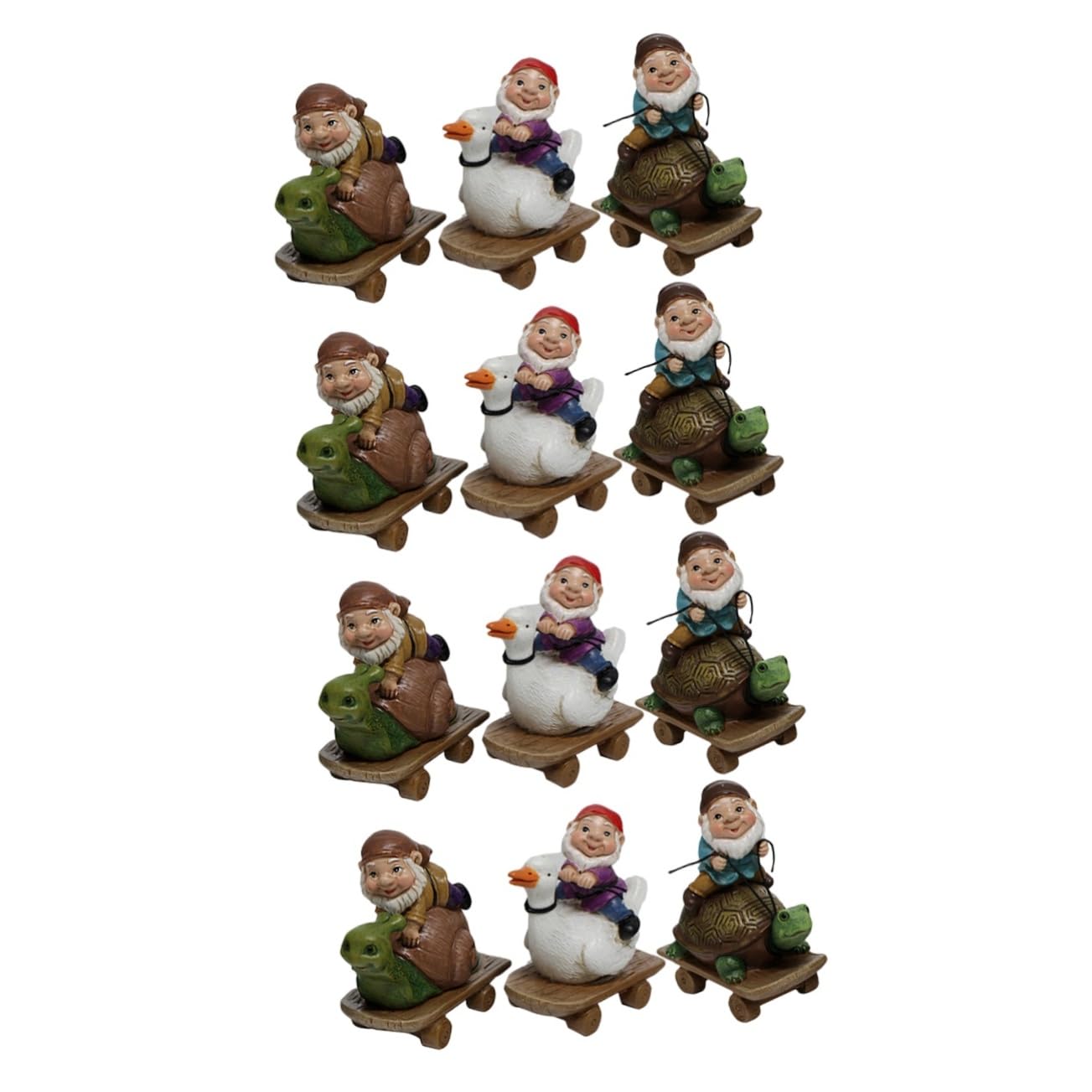 Mini Statues De Gnomes Résine pour Décoration De Jardin et petits nains extérieurs