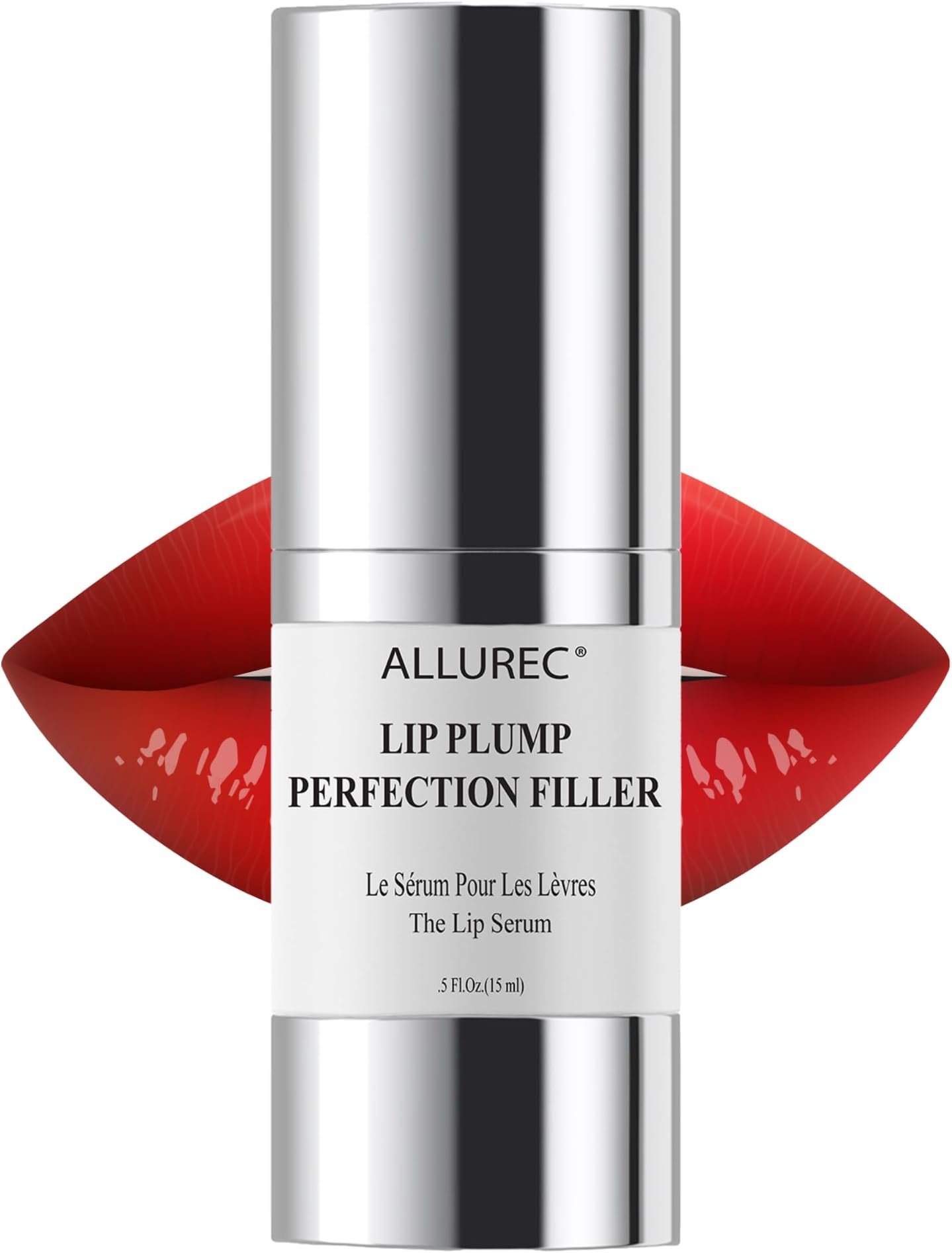 ALLUREC™ Lip Plump Perfection Filler. Lip Lines & Wrinkles Around Mouth Repair Anti Aging Lip Treatment. Lip Plumping Moisturizing Peptides Serum for Softer, Smoother, Fuller, Younger Look Lips.