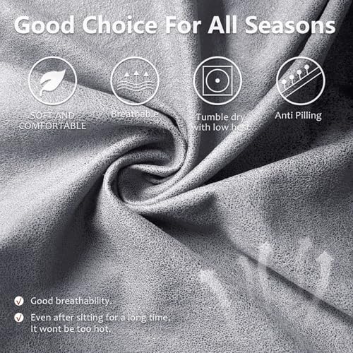 Image of molasofa Recliner Sofa Covers - 8 Pieces Stretch Leather Like Large Couch Covers for 3 Seats Reclining Slipcovers Soft Jacquard Pattern Furniture Protector with Elastic Bottom (marbling)