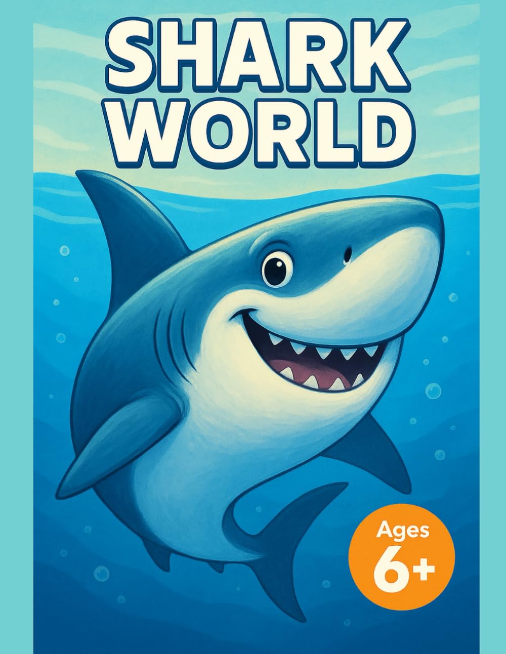 SHARK WORLD: Shark Coloring Book for Kids Ages 6-12: 40 Detailed Ocean Predators and Underwater Scenes, Marine Life Adventure