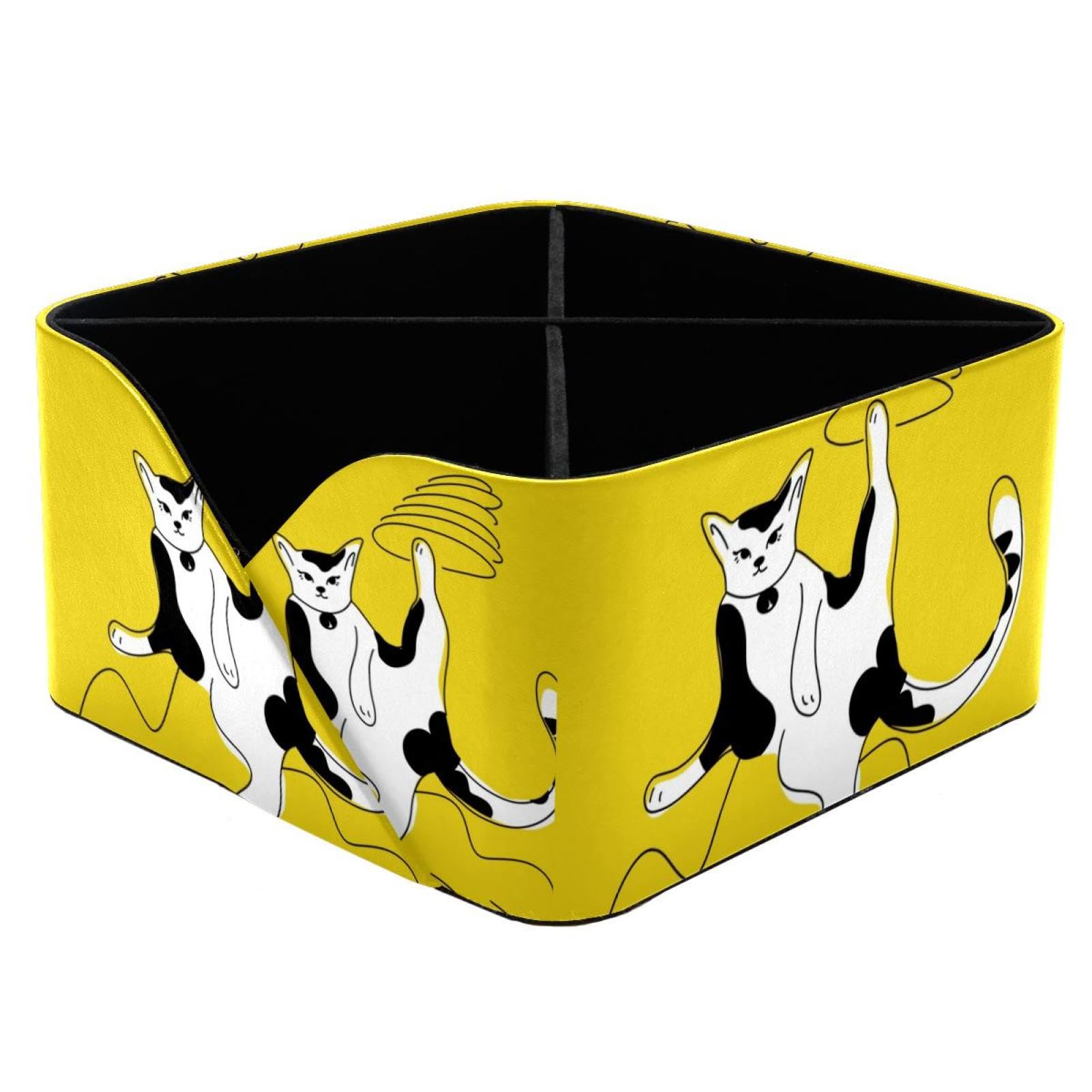 Porte-stylos chat à double compartiment pour trier vos cosmétiques et papeterie
