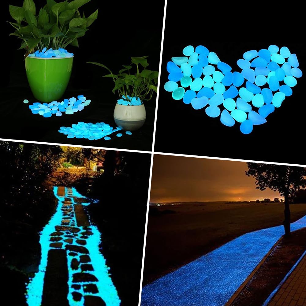 MAFNIO 200 Pièces Pierres Lumineuses Colorées Galets Galets Lumineux Galets Lumineux Galets