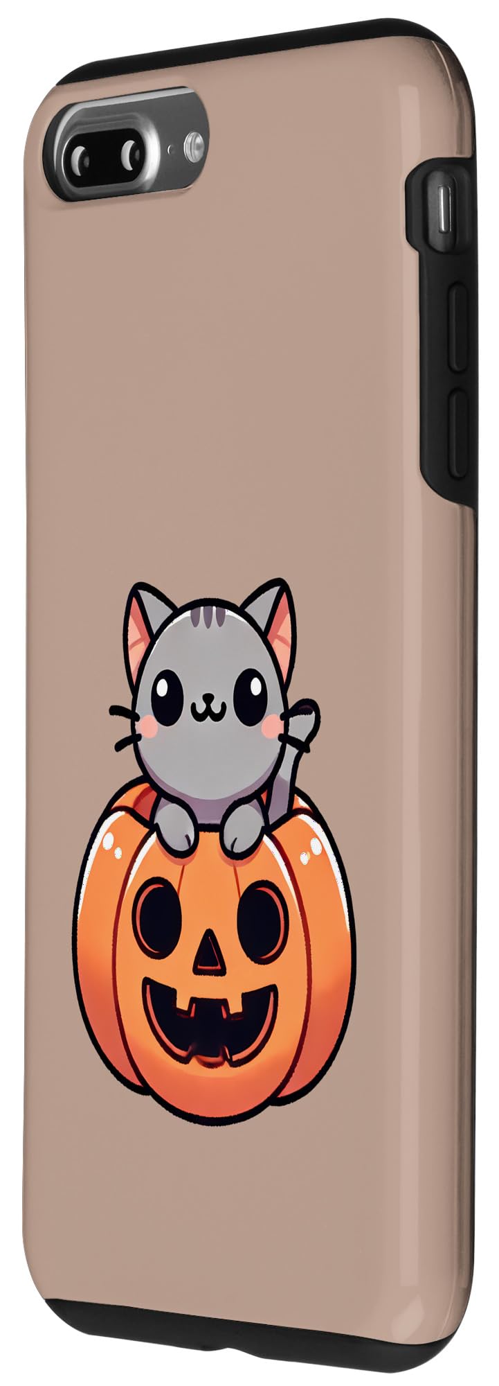 iPhone 7 Plus/8 Plus Cute Pumpkin Cat Halloween Case - Image 2