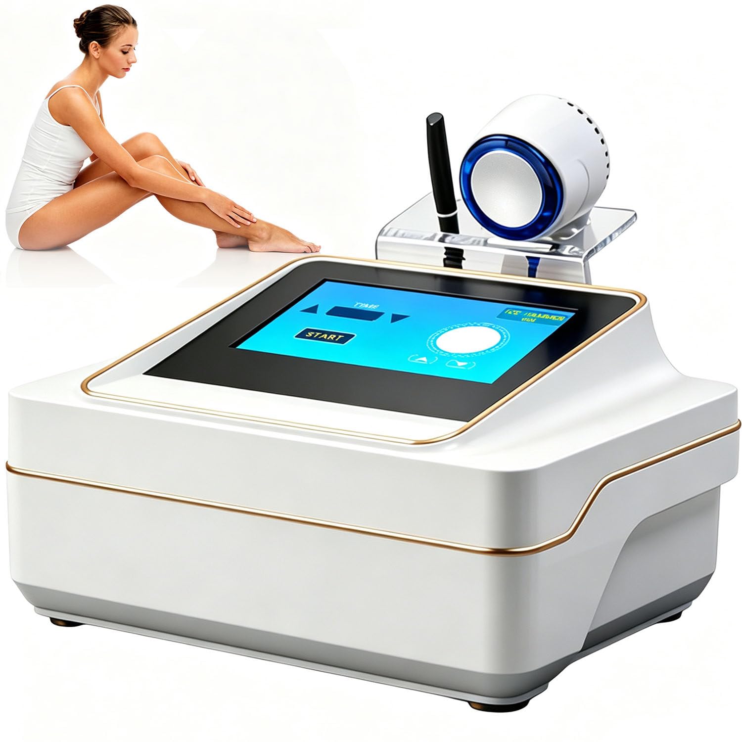 Apparecchio professionale per la rimozione dei pelis tramite laser, strumento portatile per epilazione permanente a microaghi isolati con martello freddo, adatto per l'uso domestico su tutto il corpo