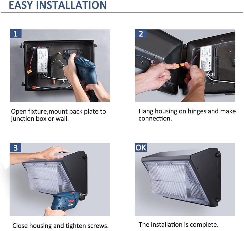 DASTOR - Paquete De 4 Luces De Pared Para Exteriores, Modernos