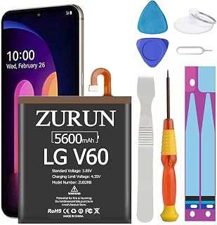 LG V60 ThinQ Battery ZURUN 5600mAh Li-Polymer Battery Replacement for LG V60 ThinQ 5G BL-T46 LM-V600TM T-Mobile/Sprint/U.S. Cellular with Screwdriver Tool Kit