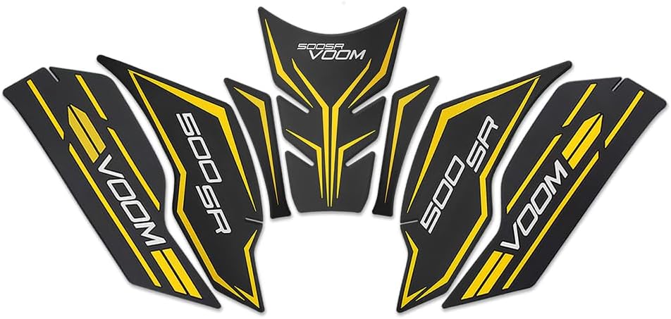 For 500SR VOOM 2024 500SR-VOOM Motorcycle Accessories Fuel Tank Protection Stickers Gas Tank Pad Anti Slip Decoration Decals Kits (Gold)