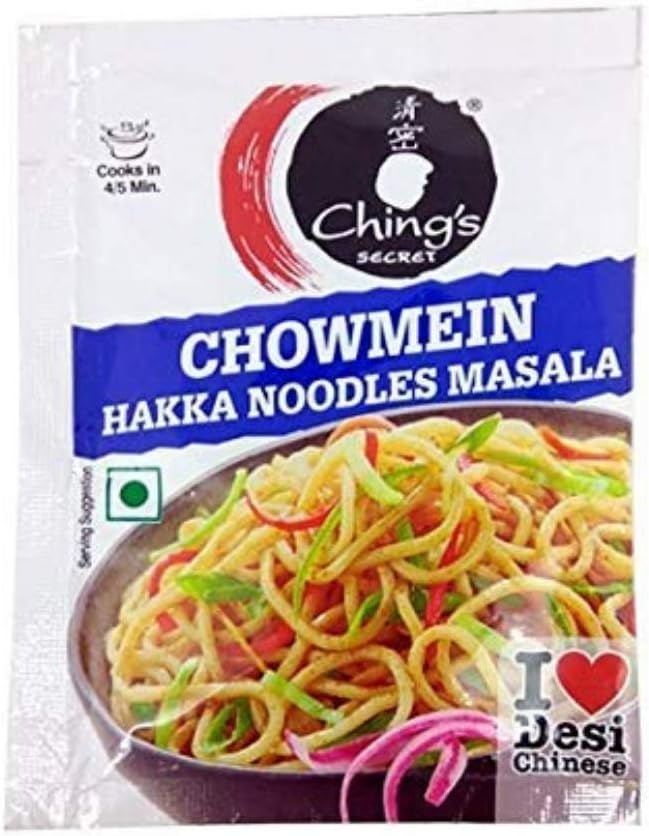 Chings Secret Chowmein Hakka Noodles Masala (Pack Of 10) Indian Snacks