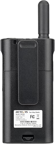 Miniatura 9 de Retevis RB28 Walkie Talkies con auricular, Walkie Talkies USB-C recargable, pantalla LCD grande, 1500 mAh, clima NOAA, Walkie Talkie de negocios