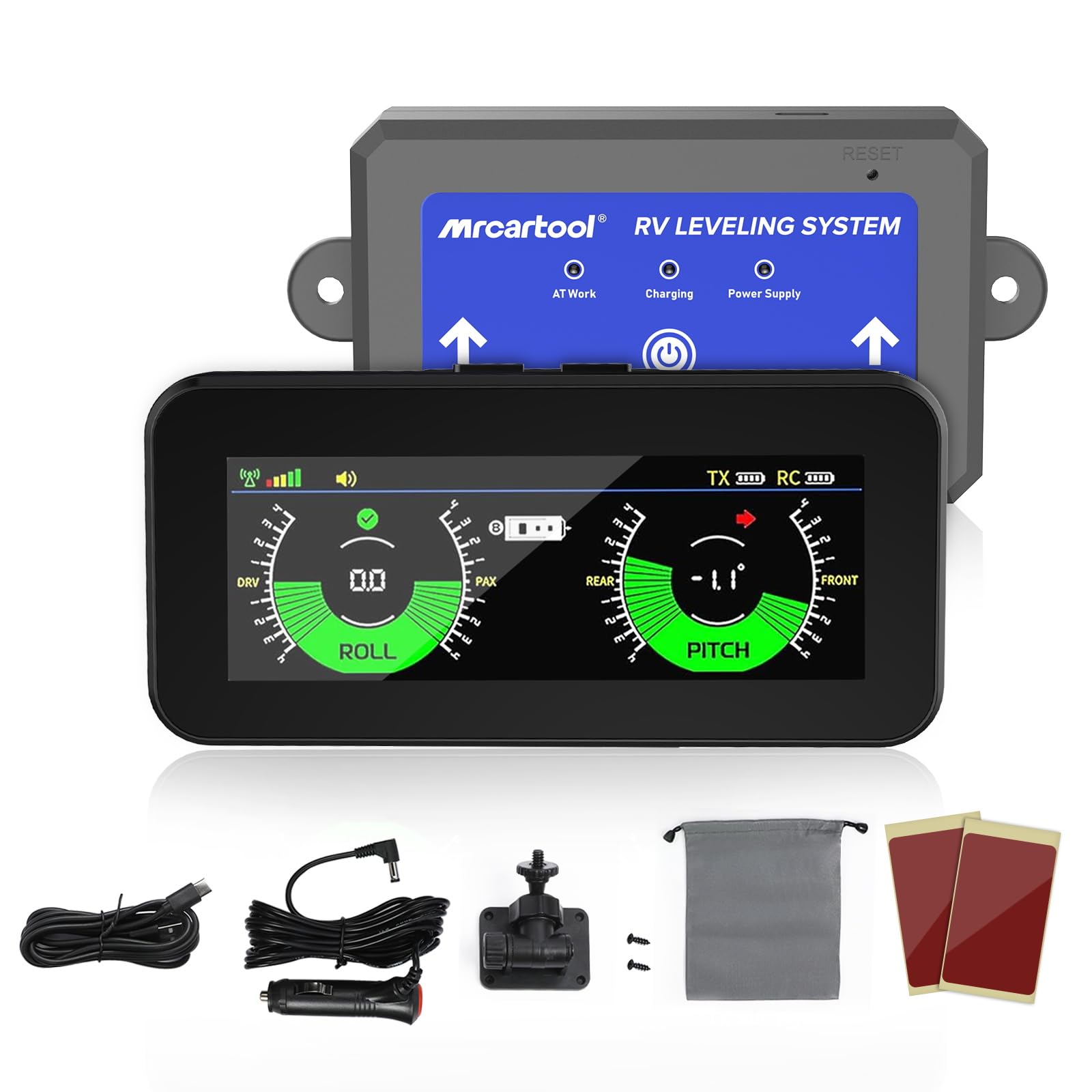 BELEY Rv Leveling System, Camper Must Haves No App & Phone Required Smart Wireless Leveler for Travel Trailer Level Accessories