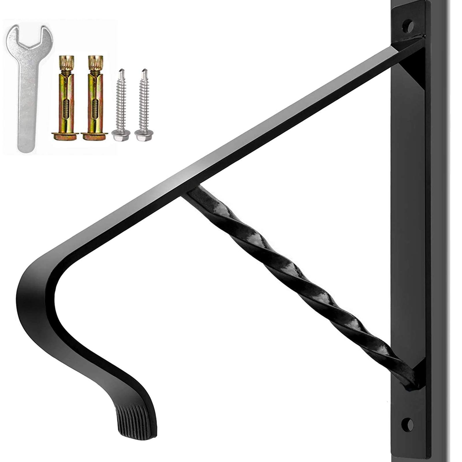 Buy Yahpetes Handrail 12 Steps Porch Handrail Wrought Iron Handrail