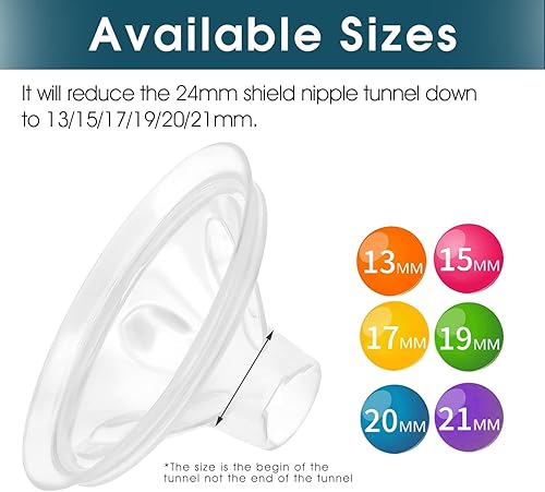 Miniatura 2 de begical 1 unidadcada cojín de brida de 0.78 pulgadas compatible con Spectra 1.102 in Protector de extractor de leche para reducir el túnel de pezón