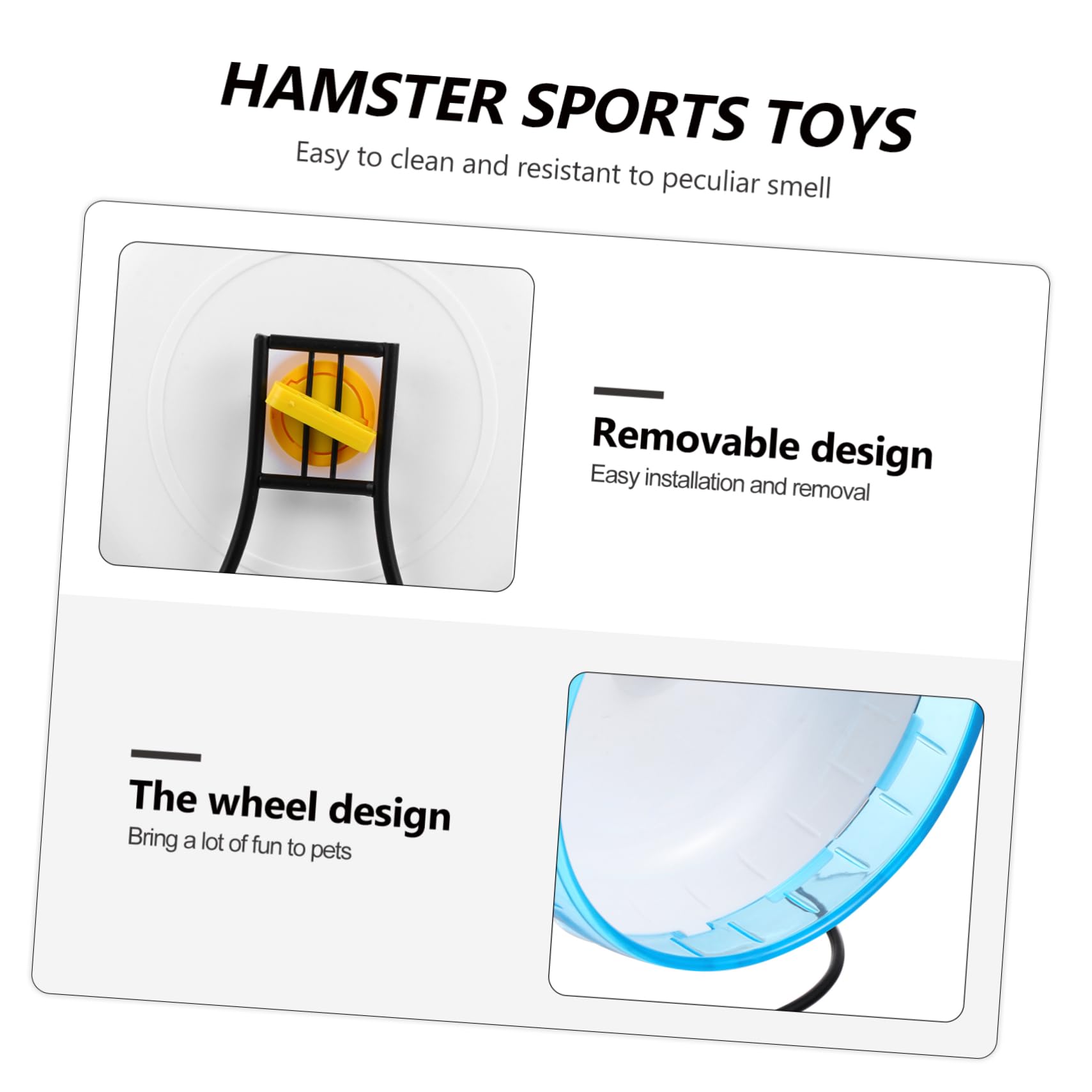 FONDOTIN Hamster Jogging Wheel Exercise Toy for Small Pet Running Wheel Jogging Spinner for