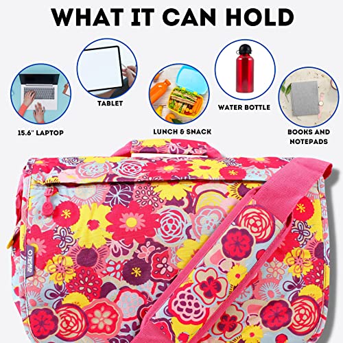 Image of J World New York Thomas Laptop Messenger Bag for Women & Men. Kids Computer Bookbag