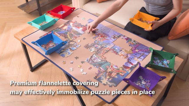 Amazon.com: Tektalk Jigsaw Puzzle Board with 6 Color Sorting Trays