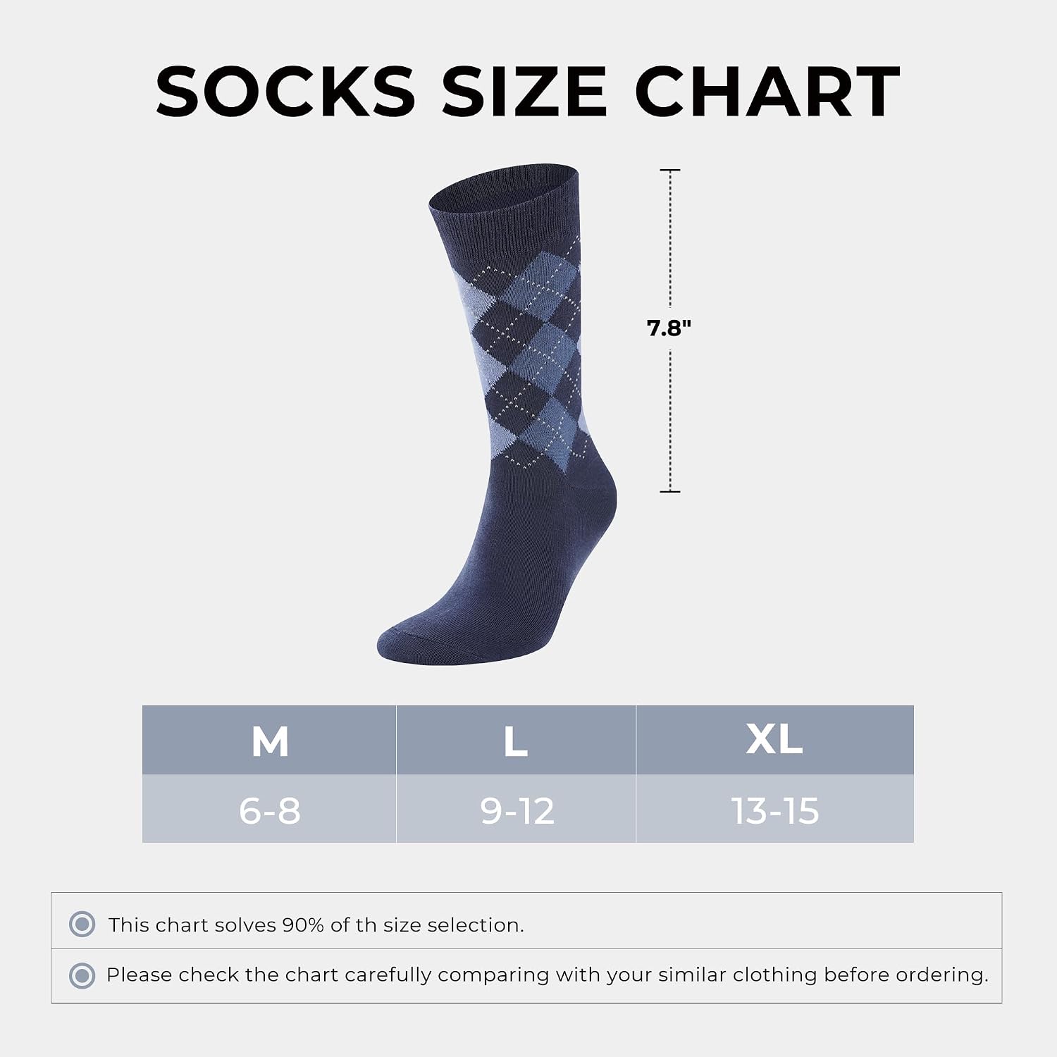 BAMBOO COOL Men's Crew Socks Bamboo Viscose Breathable Rib Dress Socks For Men, Casual Lightweight Comfort 6 Pack