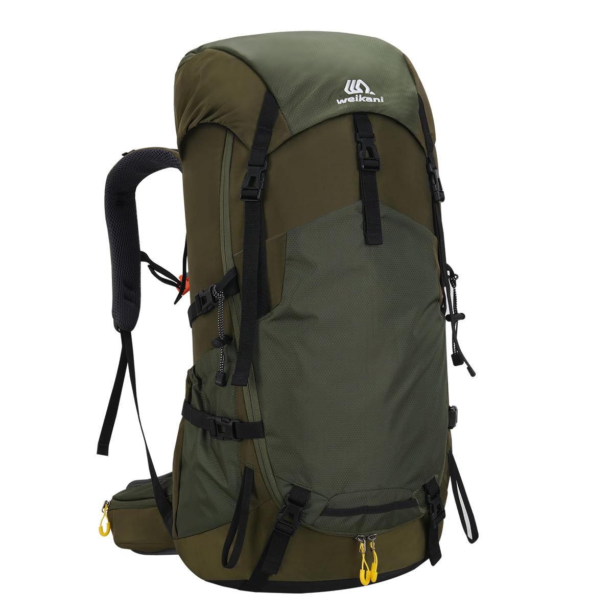 Hnayett 60L Hiking Backpack Waterproof Rucksack Large Camping Bag with Rain Cover for Men Women Lightweight Back Pack for Trekking Walking Cycling Climbing Travelling Outdoor Sports