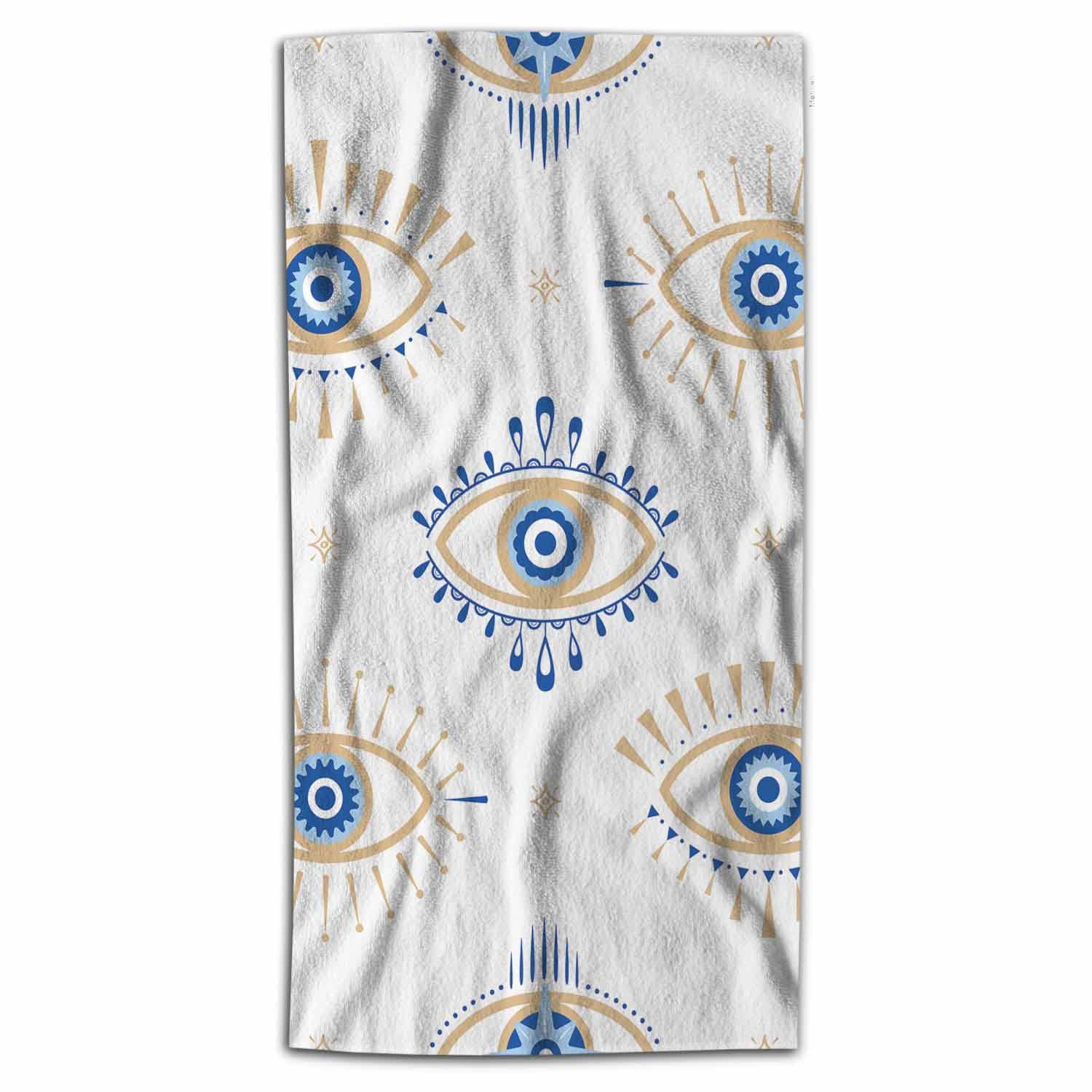 AOYEGO Evil Eye Bath Towel Magical Hamsa Eye Witchcraft Occult Symbol Bathroom Towels Extra Large 64x32 Inch Soft Polyester-Microfiber Beach Home Hotel Spa Gym