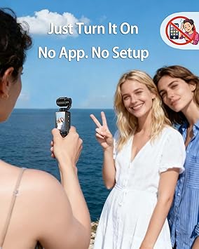 Vlogging Camera with 180 Rotating Lens, Pocket Body Camera with Audio & Video Recording,7-Hour Battery, Handheld POV Cameras with 32GB Card, Easy One-Button Recording for Travel,Daily Life