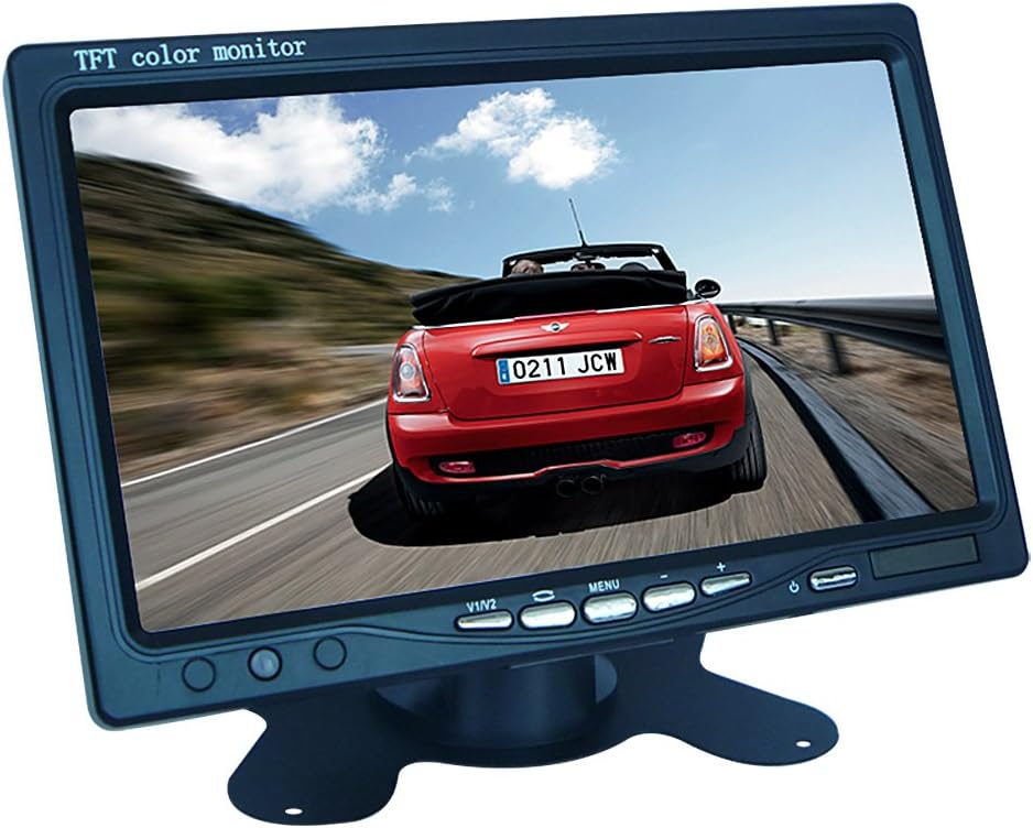 7 inch Rearview Car LCD Monitor, Buyee Portable 7" TFT LCD Digital with HD Full Color Wide Screen for Car Rear View Backup Camera