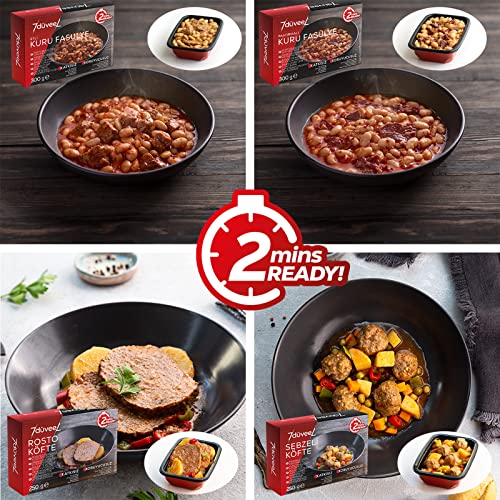 7düveeL Türkische Gourmet-Fertiggerichte Verkostungs 10 Packung- Turkish Cuisine Taste 10 Pack (5x300g + 5x250g) Meat… – Bild 4
