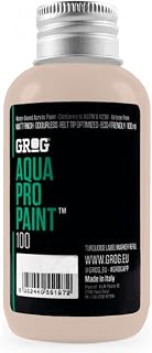 Grog Aqua Pro Paint Matt 100ml Refill Permanent Pigmented Water Based Acrylic for Marker Pens, Painting & Airbrush, Weather Resistant Graffiti Art (Computer Beige)