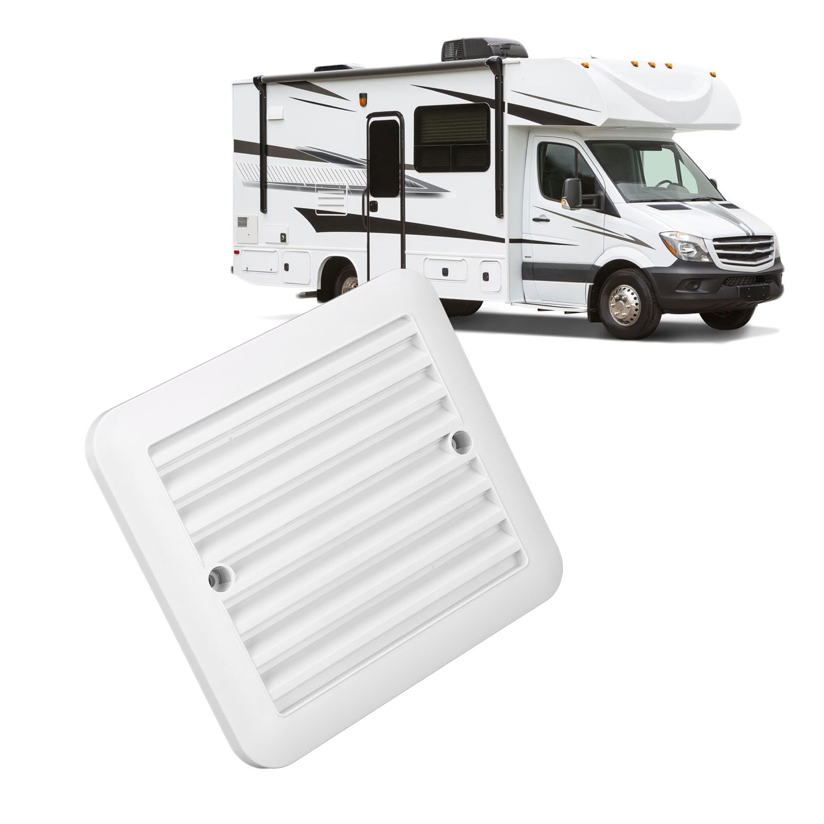 Luocute Grille de Sortie d'air pour Camping-Car, Grille D'aération Latérale Résistante à l'eau pour Camping-Cars, Camping-Cars, Bateaux, Yachts, échange d'air Rapide pour Cuisines,