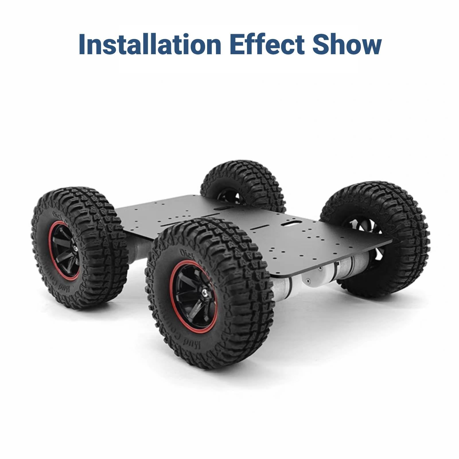 ZJCHAO Pneu RC 4 Pièces 6 Trous Pneus De Roue Pneus En Caoutchouc Avec
