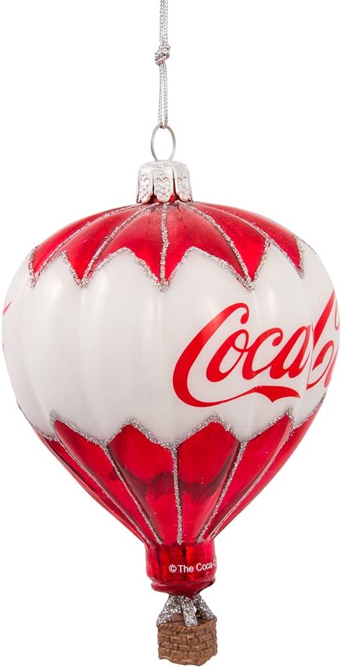 Coca-Cola Glass Balloon Ornament, 3.5-Inch, Christmas