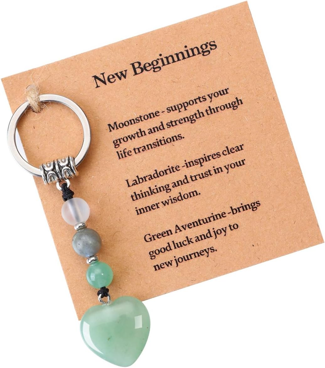 Top Plaza Crystal Keychain New Beginnings Keychain Gifts for Women Men
