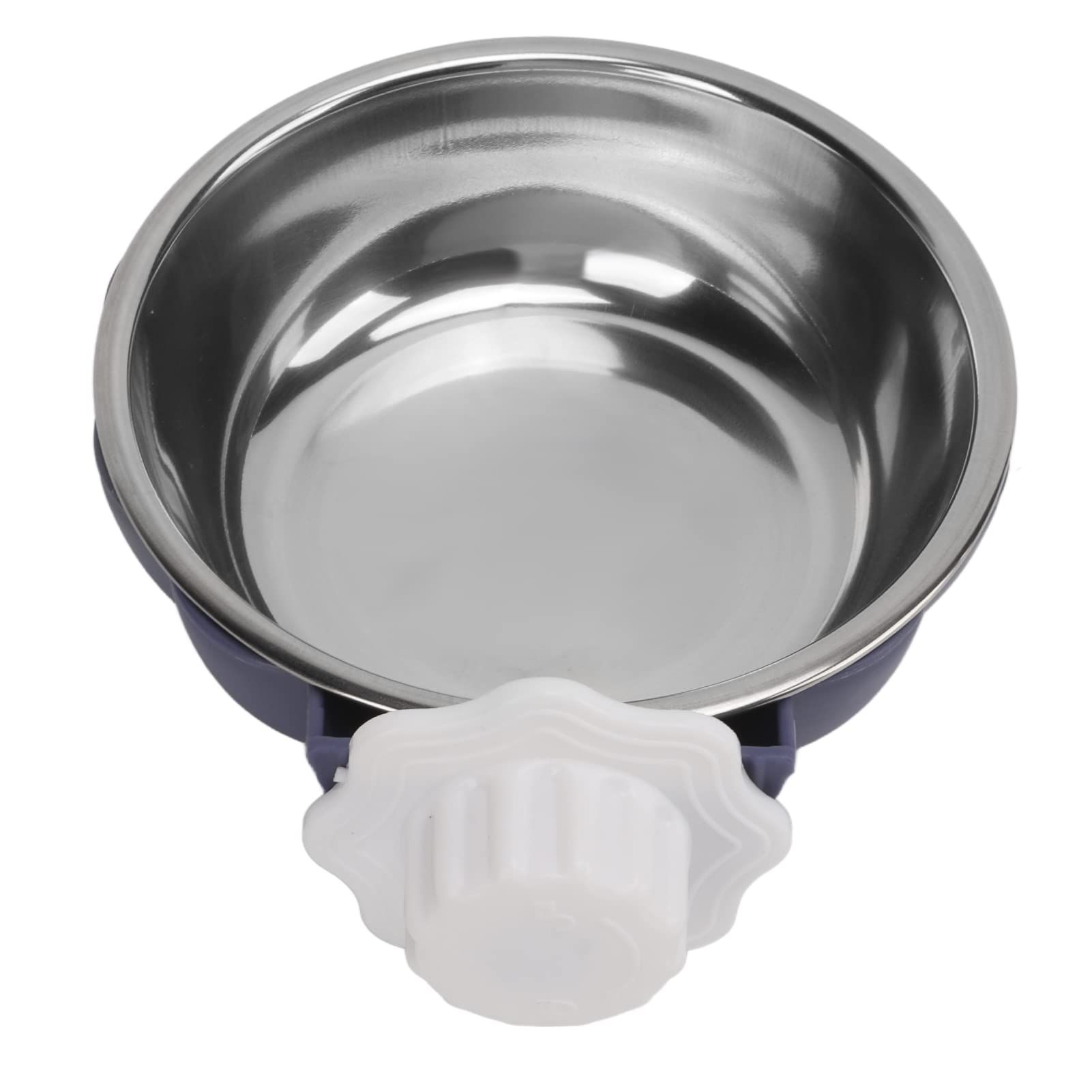 Dog Removable Stainless Steel Feeder, Pumpkin Shape Hanging Dog Bowl, 2 in 1 Design for Easy Cleaning, Suitable for Cats Dogs Birds Guinea Pigs (Blue)