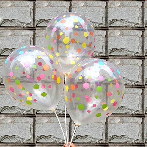 Themez Only Printed Transparent (Crystal) Balloons For Theme Party Decoration (Polka)