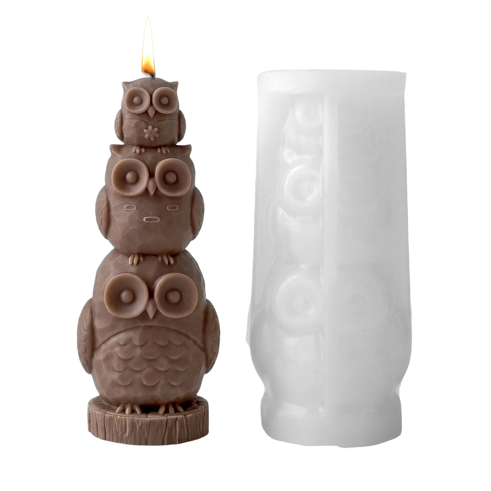 per candele in silicone a forma di animale, 3D , riutilizzabile, impilabile, stampo per candele a forma di animale, per festa del Ringraziamento, vacanze, uffici, casa, scrivania