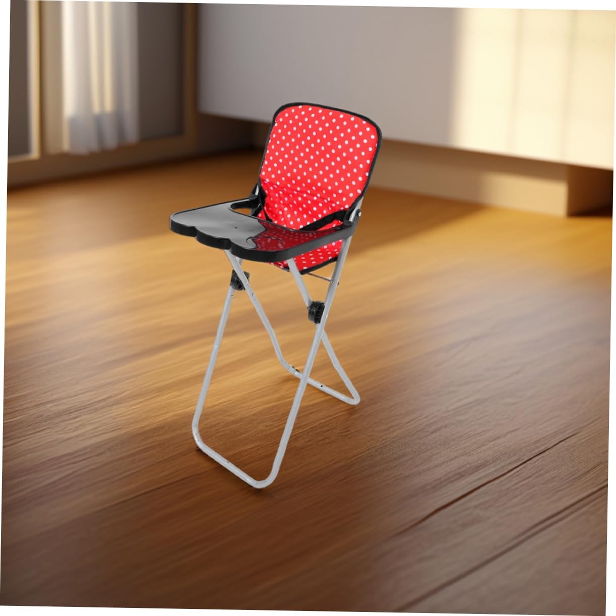 2Pcs Doll High Chair and Swing Set Doll Accessories for Playtime Realistic Role Play Tools for Imaginative Fun for Dollhouse and Nursery Playsets