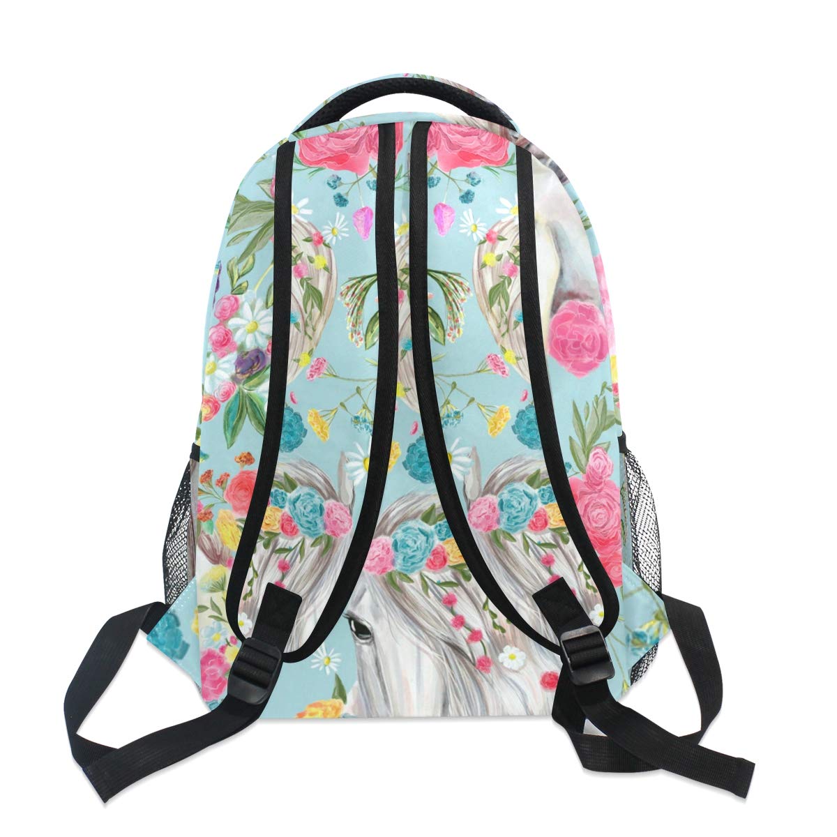 Sac à Dos d'école de Cheval et de Fleur pour Le Sac de Voyage d'enfants de Filles de garçons
