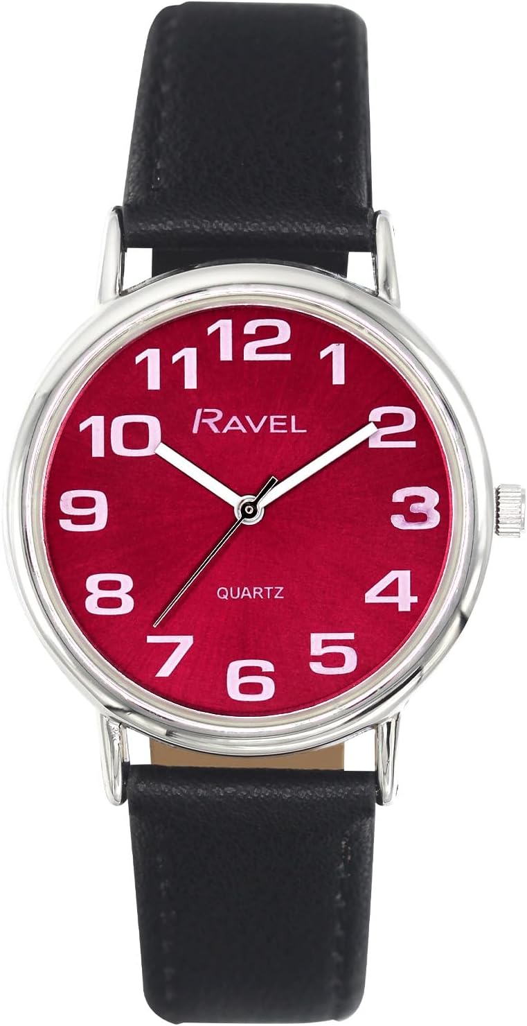 R0105 Big Numbers Analog Quartz Watch for Men and Women