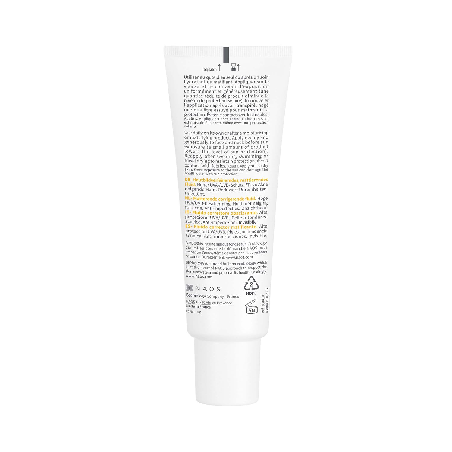 Bioderma Photoderm AKN Mat SPF30 40ml Mattifying Sunscreen Fluid for Oily, Combination & Blemish-Prone Skin Non-Comedogenic Sun Protection with Shine-Control Face SPF