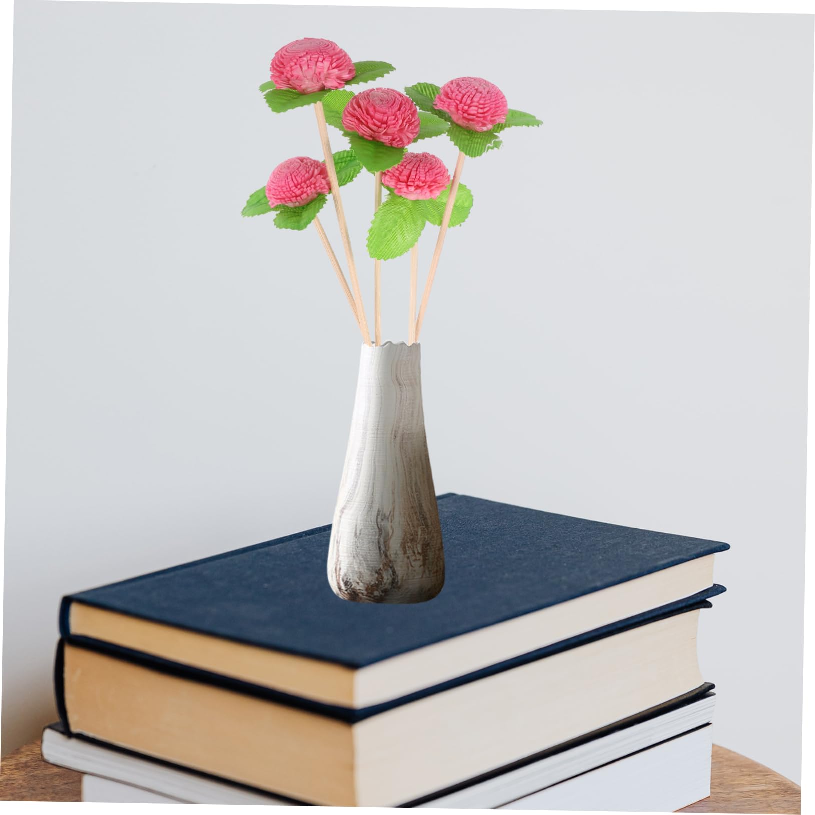 Bâtonnets Diffuseurs Floraux Lot de 5 en Rotin et Bois sans Flamme