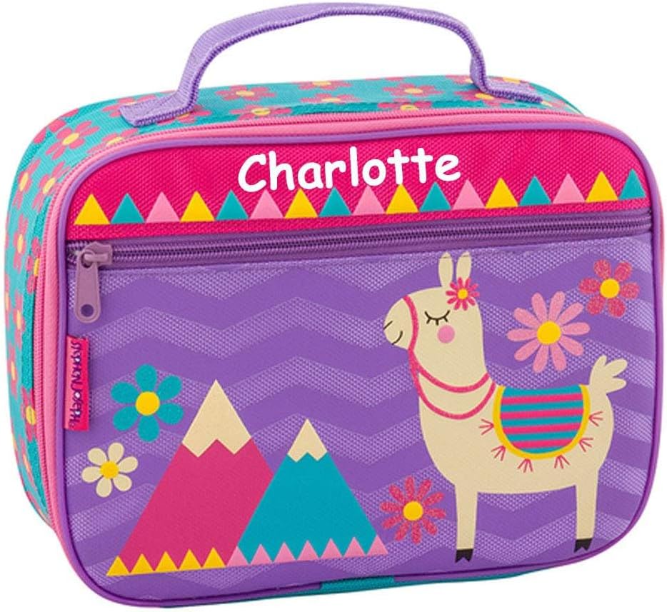 Stephen Joseph Kids Insulated Bag - Personalized Llama Print - Reusable Container Tote - Back to School Supplies with Custom Name