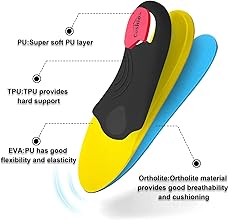 Plantillas ortopédicas para mujeres y hombres Soporte de pie alto Plantillas de zapatos funcionales suaves Inserto para pies planos, dolor de pie, fascitis plantar (Azul)1