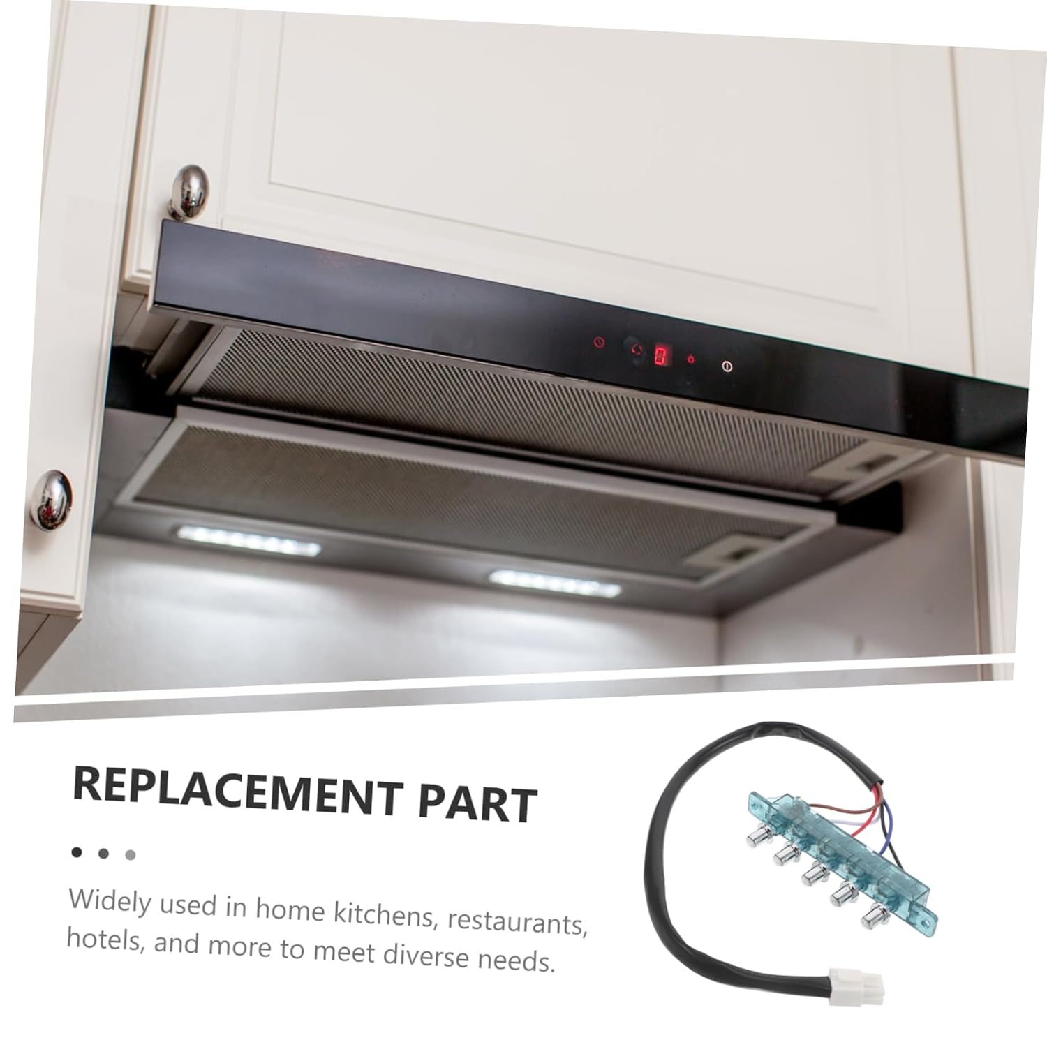 DOITOOL Range Hood Switch 5 Button Kitchen Range Hood Push Button Switch Keyboard Accessories Switches Control Board Panel Controller