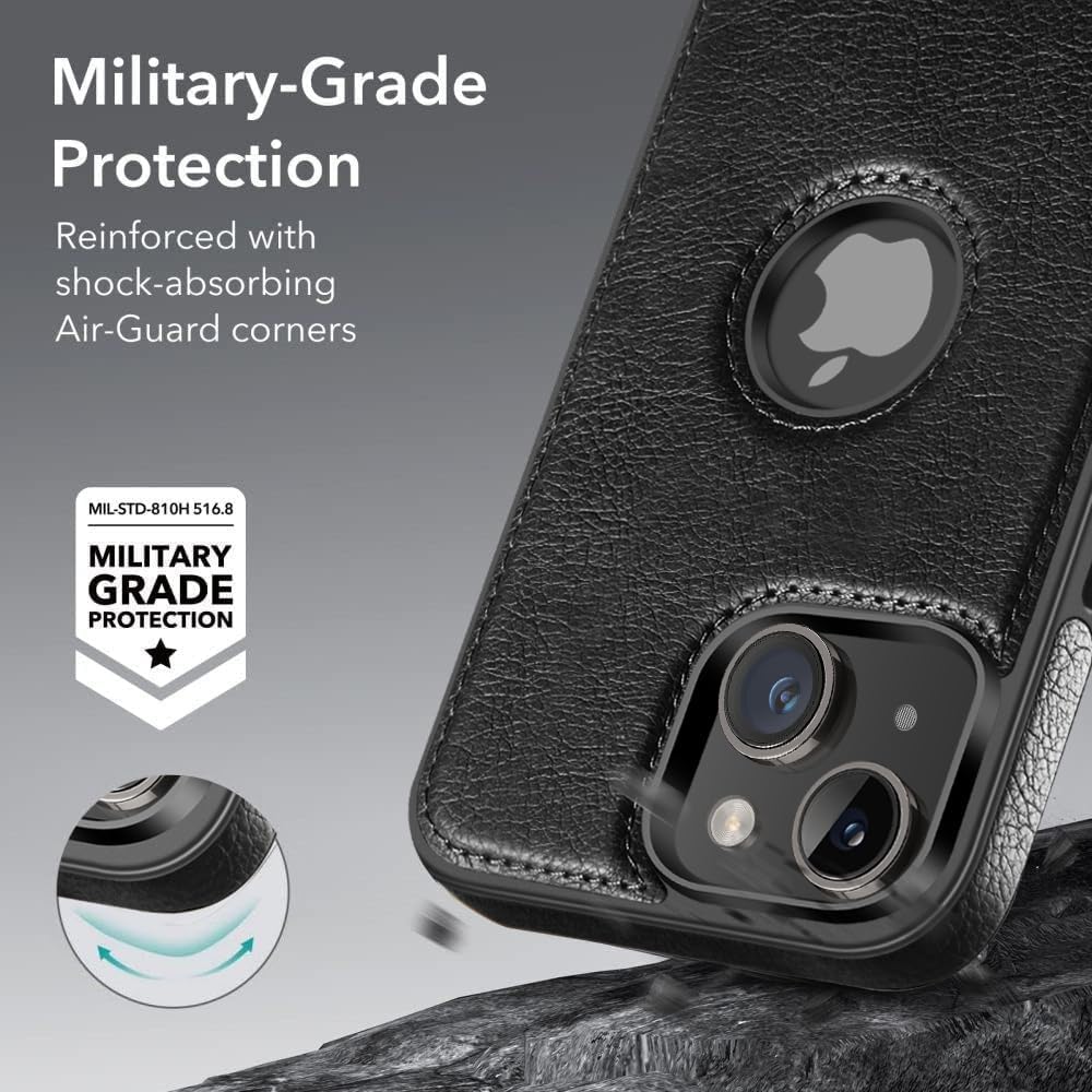 Magnetic for iPhone 15 Plus Leather Case,Built-in Invisible Stand [Compatible with Magsafe] Protective Slim Kickstand Phone Cover Compatible with iPhone 15 Plus (2023) 6.7" (Black) - Image 6