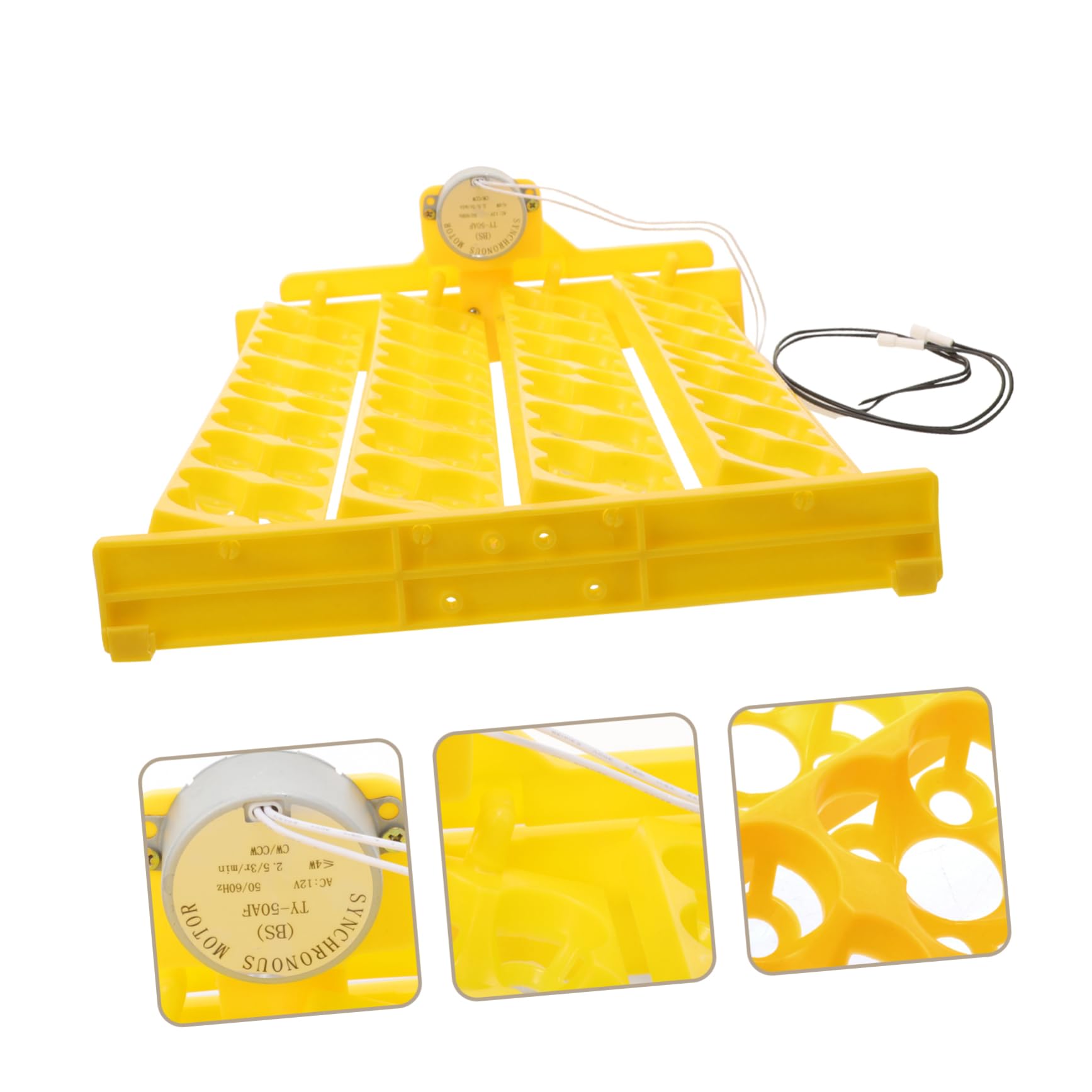 Gatuida Vassoio per Uova Automatico in Plastica e Metallo Colorato, Riutilizzabile, per Incubatrice Domestica di Uova di Pollo e Oca Funzione Rotante
