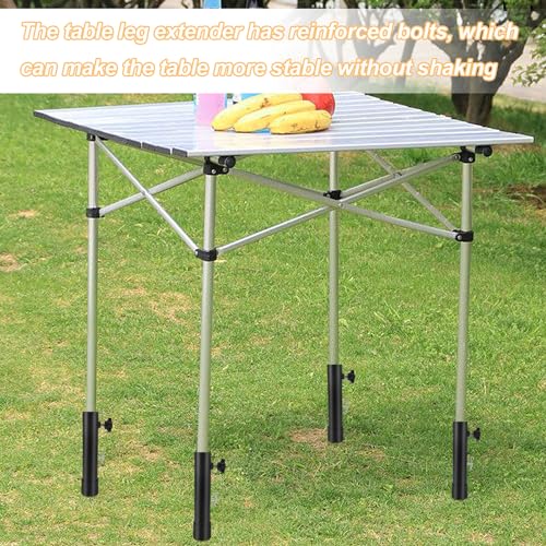 YUANYUU Lot de 4 rallonges de pieds de table, avec 4 loquets et 4 goupilles de verrouillage, rallonges de pieds de chaise de 20 cm, pieds de table réglables en acier au carbone robuste, convient pour – vue 3