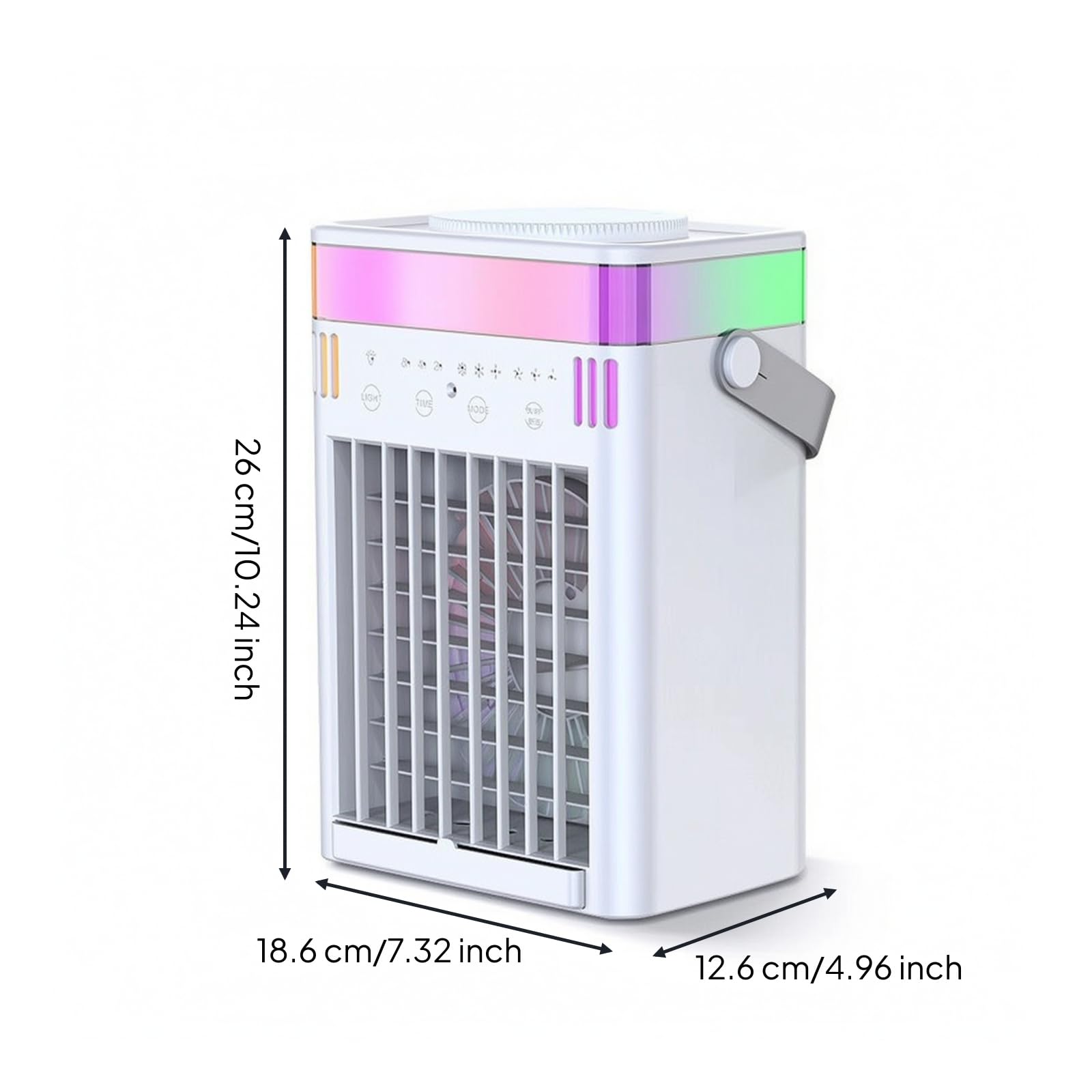 Ventilatore con Umidificatore USB Mini Condizionatore da Scrivania Silenzioso Ventilatore da Scrivania per Impiegati, Studenti, Ufficio