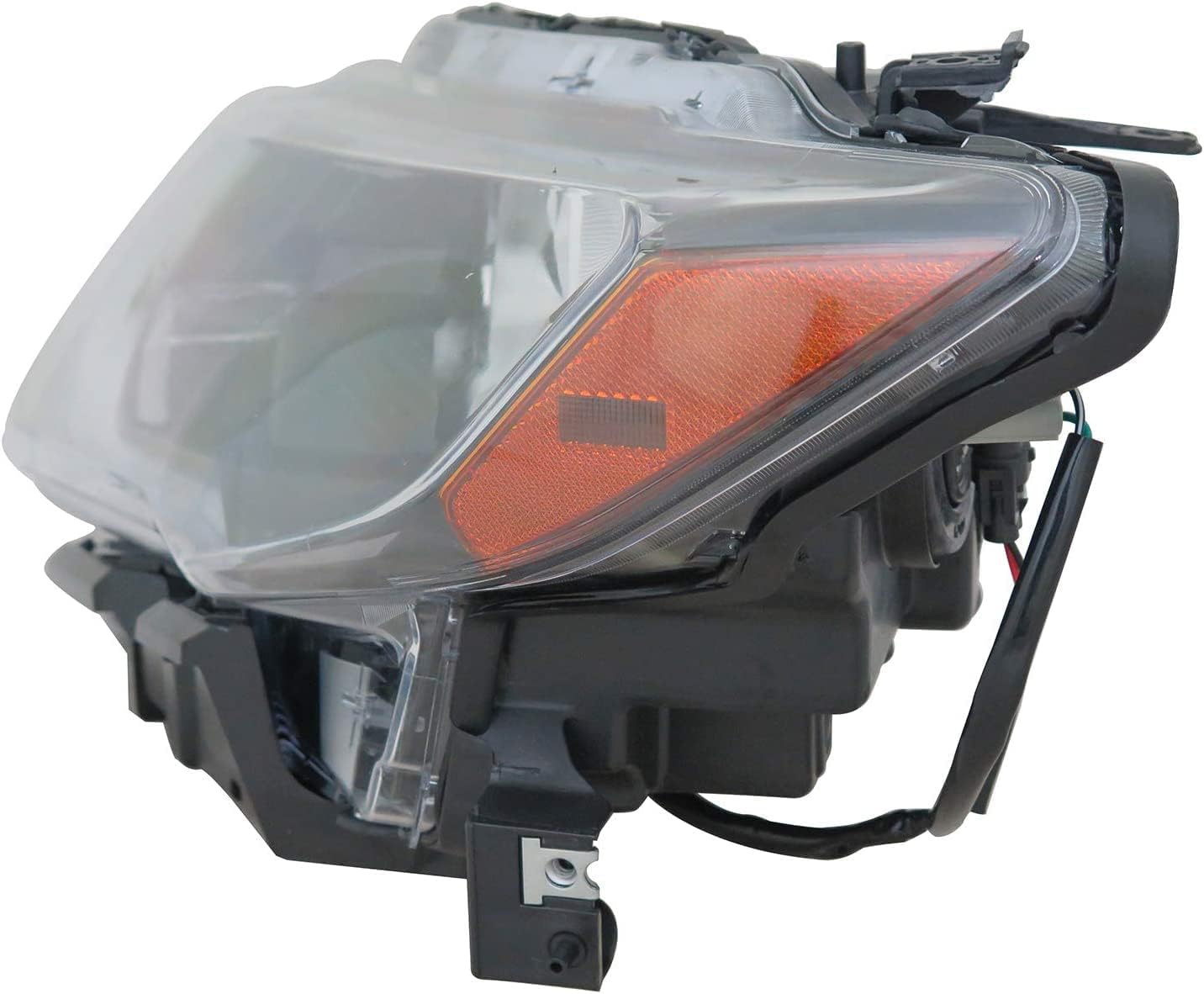 Replacement for Nissan Rogue 2017 2018 2019 2020 S/SL/SV, CAPA Certified Halogen Headlight Assembly, w/LED DRL, w/Bulbs, Left/Driver Side, NI2502254, 26060-6FL0A