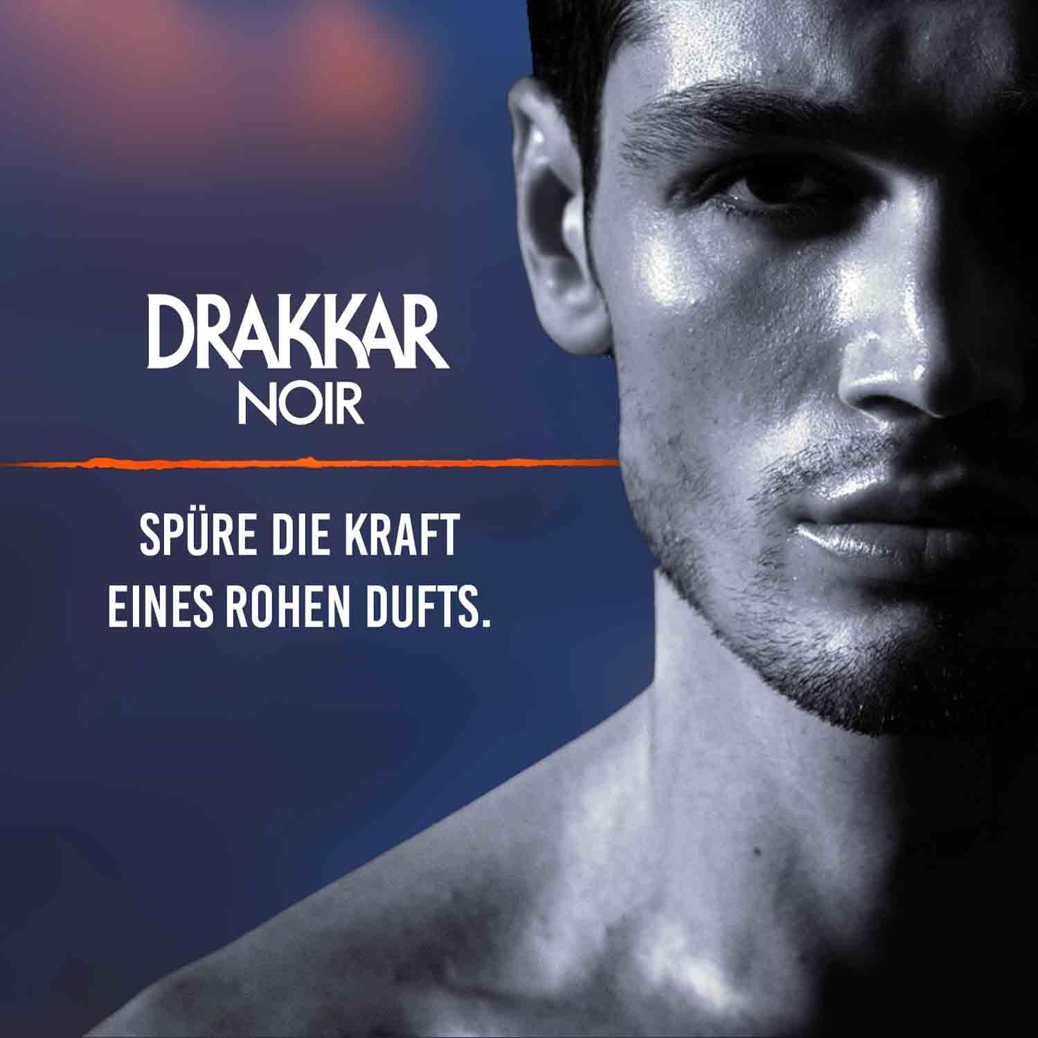 Guy Laroche Drakkar Noir Ikonischer Designerduft, Intensives, kraftvolles Eau de Toilette, Fougère-Mischung & aromatische Gewürze, Langanhaltendes Männerparfum, Duft für Tag und Nacht