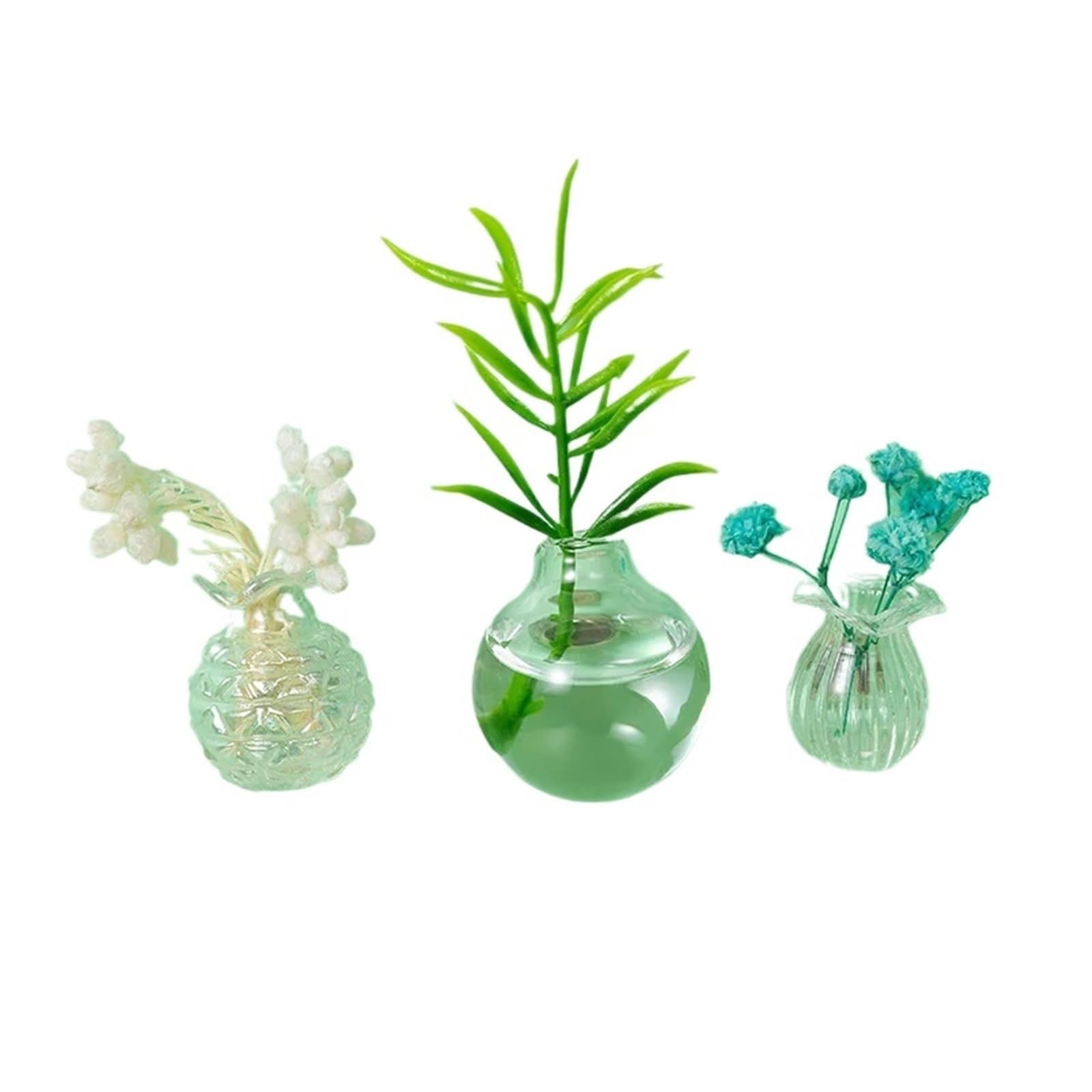3-8pcs Mini Ceramic Vases - DIY Porcelain Refrigerator Magnets For Flowers & Messages - Kitchen Gifts Without flowers(2)