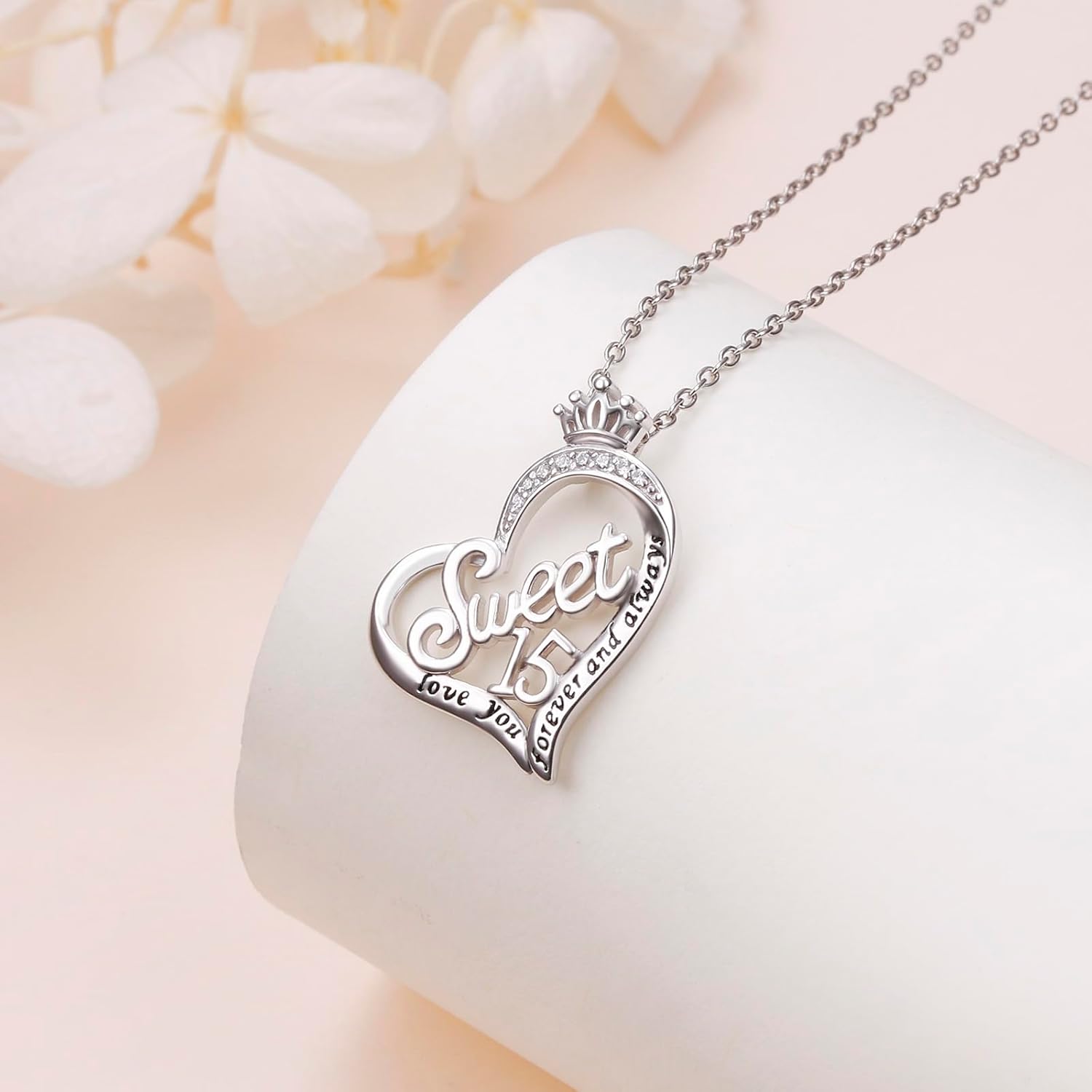 S925 Sterling Silver 12 13 14 15 16 17 Birthday Love Heart Pendant Necklace for Daughter Sisters Friend Granddaughter - Image 4