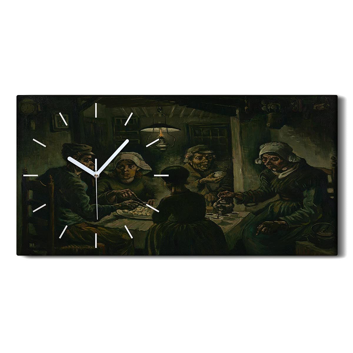 Horloge de Salon sur Toile - Décoration Murale Apaisante pour Chambre Parentale